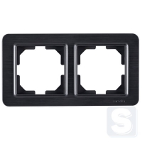 Рамка на 2 поста гориз\верт. монтаж Arvia Electric Lavin Черный матовый (21 25 4000 022)